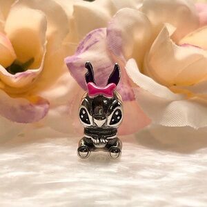 Bracelet Charm Bunny Rabbit with Pink Bow